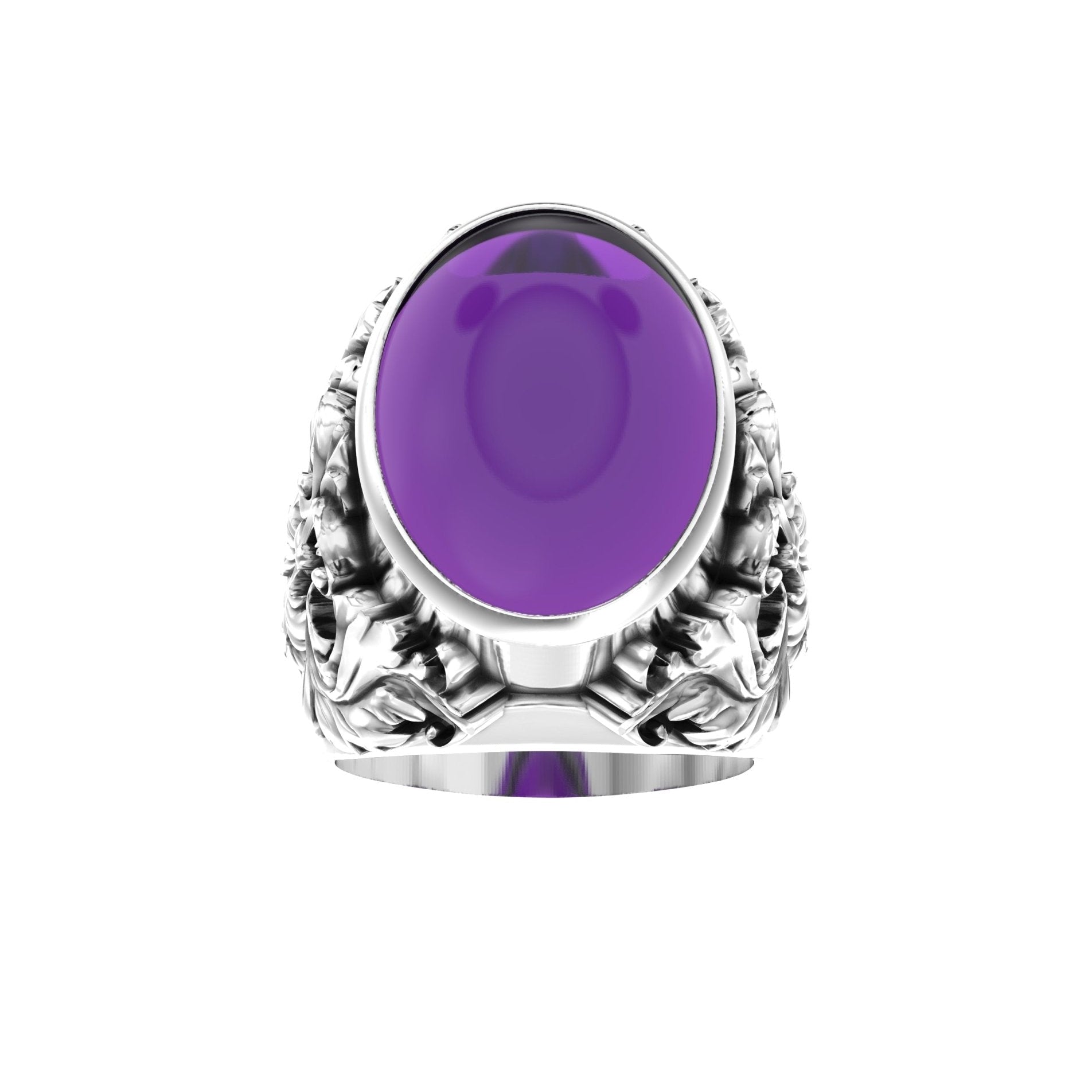 Victorian Filigree Ring – Amethyst | Handcrafted Sterling Silver - BeckonJewel