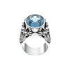 Victorian Filigree Ring - Aquamarine - 925 Silver