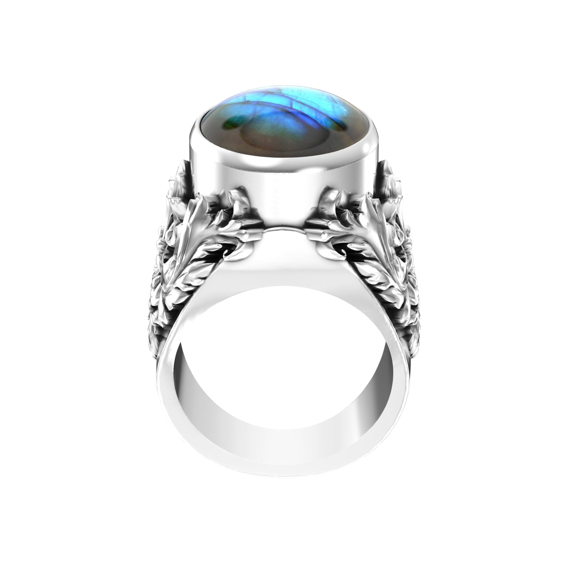 Victorian Filigree Ring – Aquamarine | Handcrafted Sterling Silver - BeckonJewel