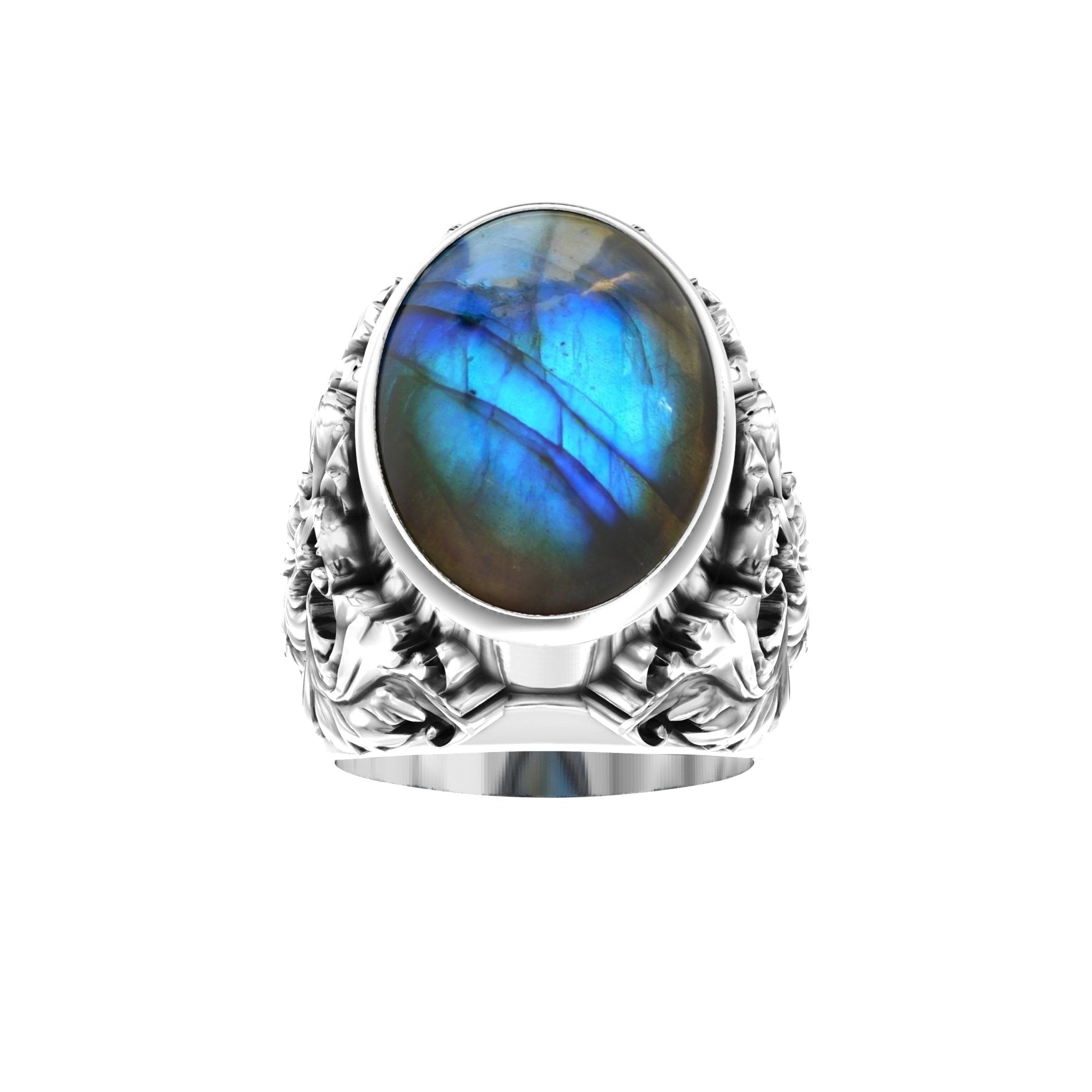 Victorian Filigree Ring – Aquamarine | Handcrafted Sterling Silver - BeckonJewel