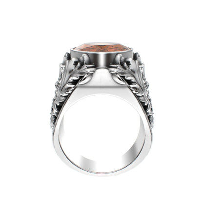 Victorian Filigree Ring - Citrine - 925 Silver