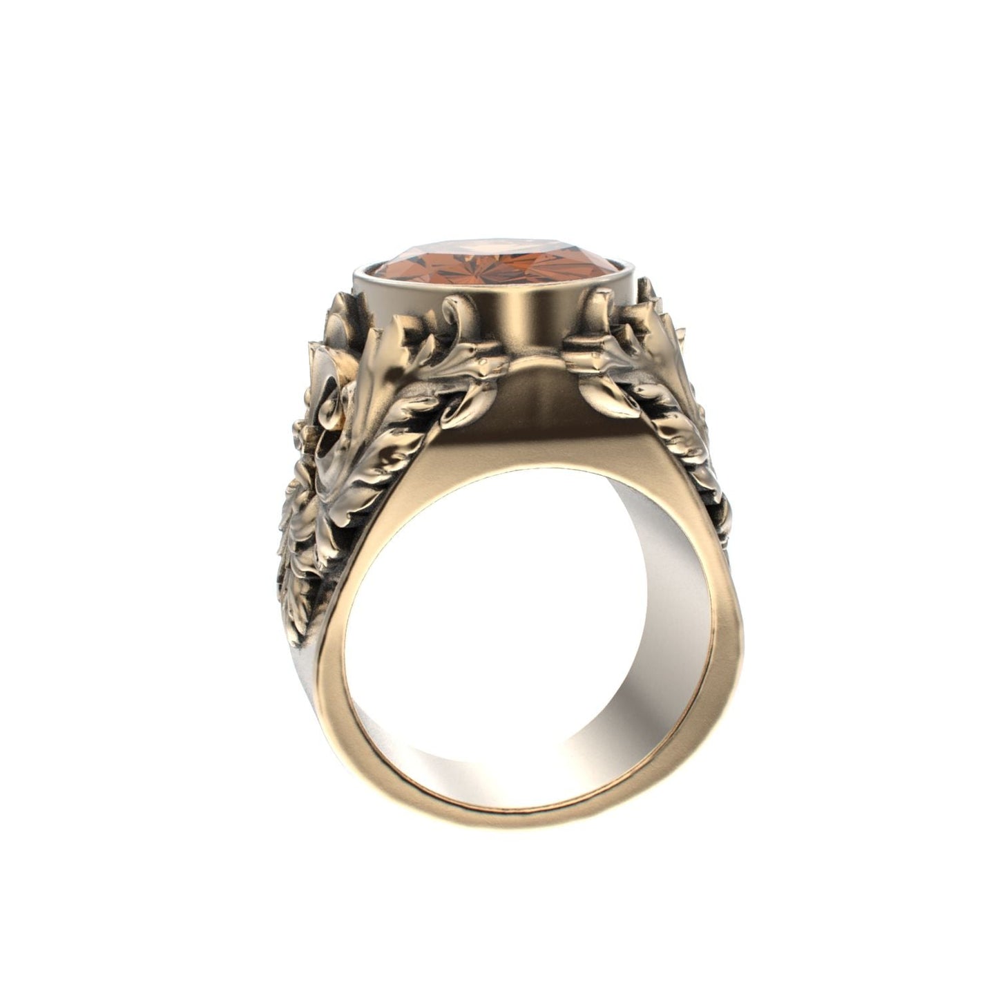 Victorian Filigree Ring - Citrine - 9ct Gold