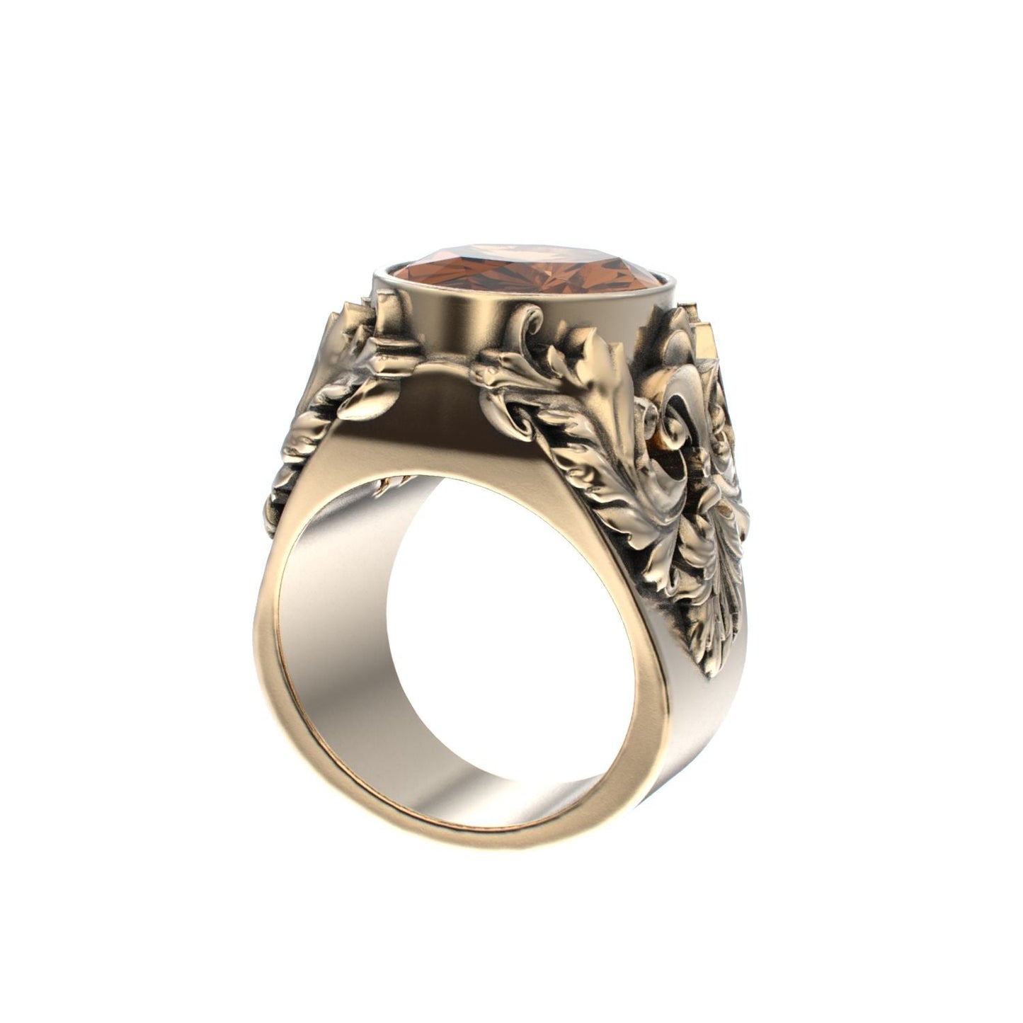 Victorian Filigree Ring - Citrine - 9ct Gold