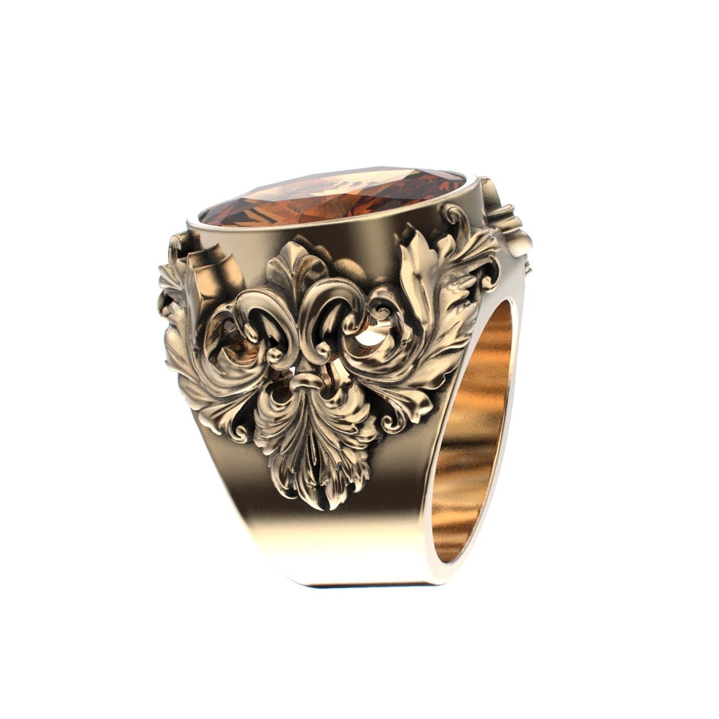 Victorian Filigree Ring - Citrine - 9ct Gold