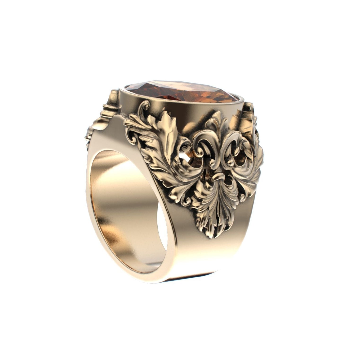 Victorian Filigree Ring - Citrine - 9ct Gold