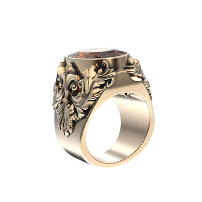 Victorian Filigree Ring - Citrine - 9ct Gold