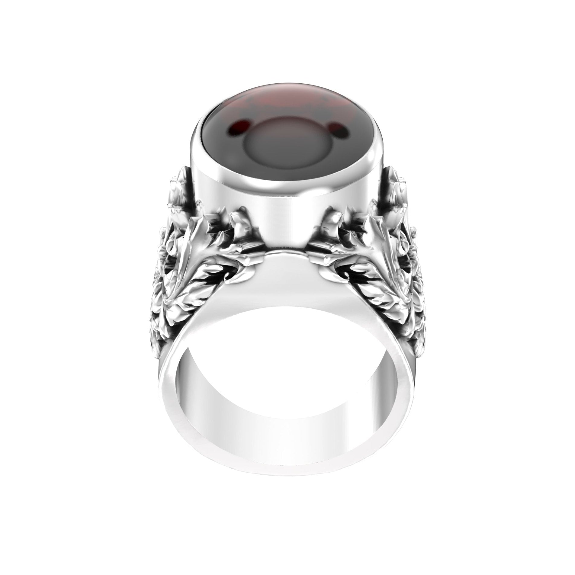 Victorian Filigree Ring - Garnet - Silver - BeckonJewel